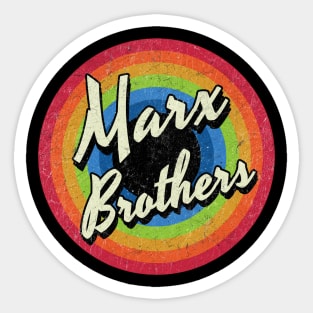 Vintage Style circle - marx brothers Sticker